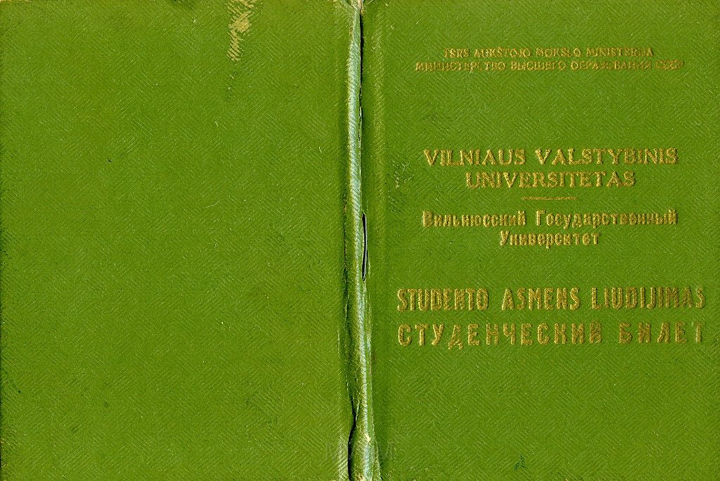 KKE 5698-1.jpg - (litewski) Dok. Legitymacja Studencka Teresy Graszko z Uniwersytetu Wileńskiego, Wilno, 1 IX 1953 r.